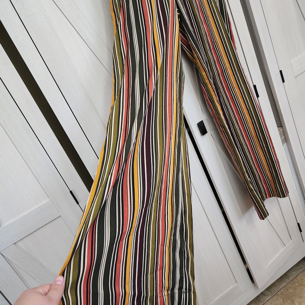 Striped Multicolor Boot Cut Pants - Picture 6 of 11
